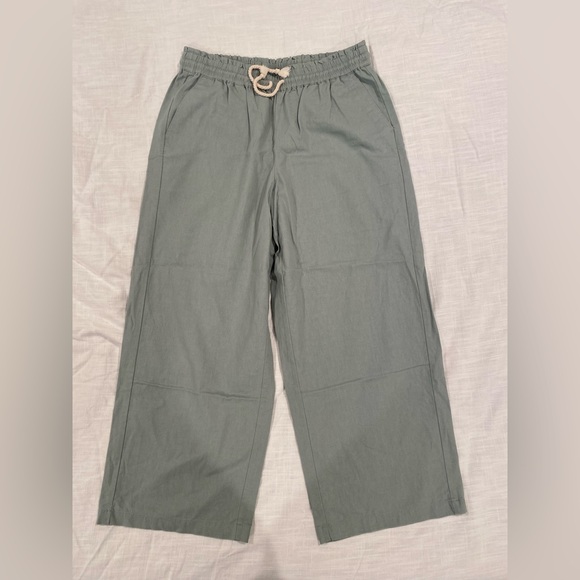 J. Crew Pants - J Crew Linen Cotton Blend Paper Bag Pant Green Size 10